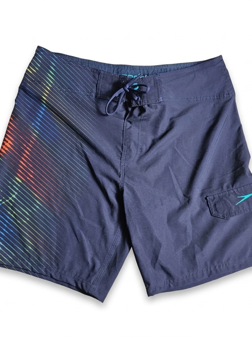 Speedo Electro Mist Rainbow Stripe Boardshorts 32